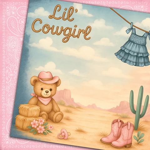 Country Craft Creations - Lil' Cowgirl - 8x8 - Cotton Bristol