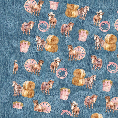 Country Craft Creations - Lil' Cowgirl - 8x8 - Cotton Bristol