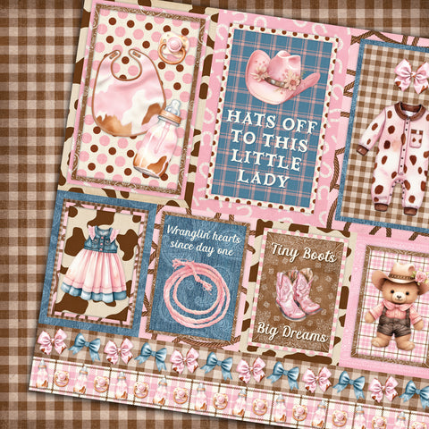 Country Craft Creations - Lil' Cowgirl - 8x8 - Cotton Bristol