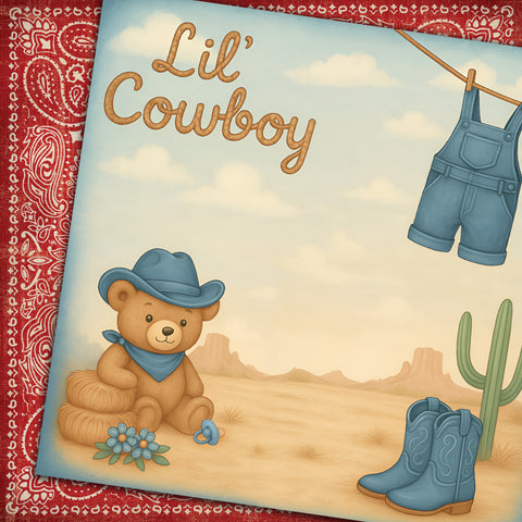 Country Craft Creations - Lil' Cowboy - 8x8 - Cotton Bristol