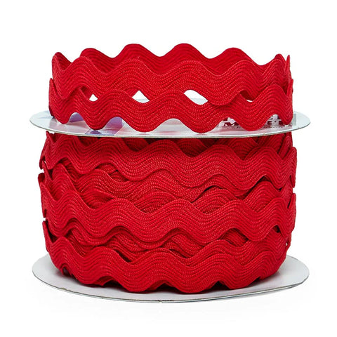 Ribbon - 1/2 Inch - Ric Rac Trim / Red – Country Craft Creations
