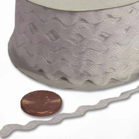 Ribbon - 1/4 Inch - Ric Rac Trim / White – Country Craft Creations