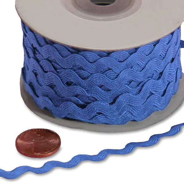 Ribbon - 1/4 Inch - Ric Rac Trim / Royal Blue – Country Craft Creations