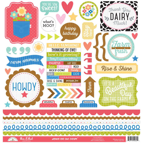 Doodlebug - Down on the Farm - This & That Stickers / 5934