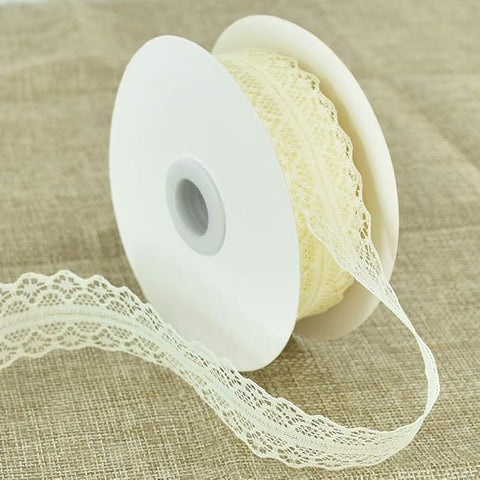 Ribbon - 1 inch Charlotte's Lace Trim / Off-White