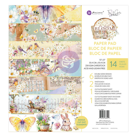 Prima - In Full Bloom Collection - 12x12 Paper Pad / 8495