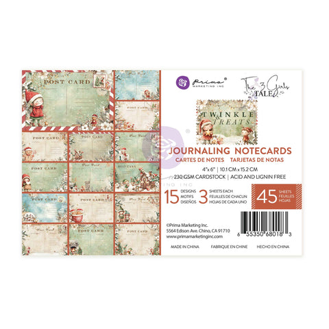 Prima - Twinkle & Treats - 4x6 Journaling Cards - 45 Sheets