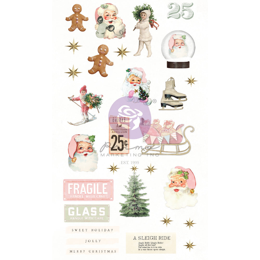 Prima - Christmas Market Collection - Puffy Stickers - Magical / 0832