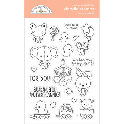 Doodlebug - Bundle of Joy - Nursery Friends Doodle Stamps / 6793