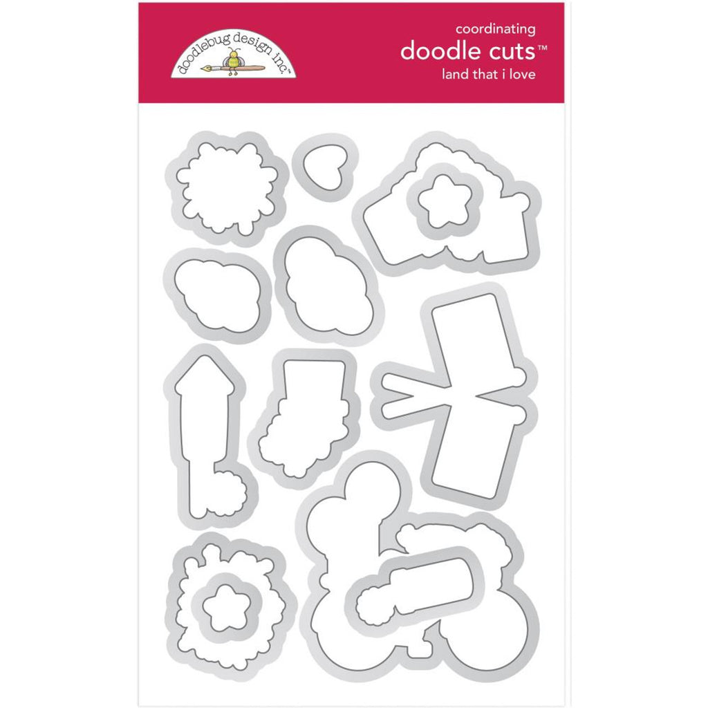 Doodlebug - Land That I Love - Doodle Cuts / 6800 - (Pairs with the Doodle Stamps 6799)
