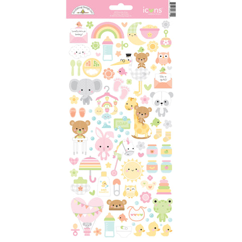 Doodlebug - Bundle of Joy - Icons Stickers / 6810