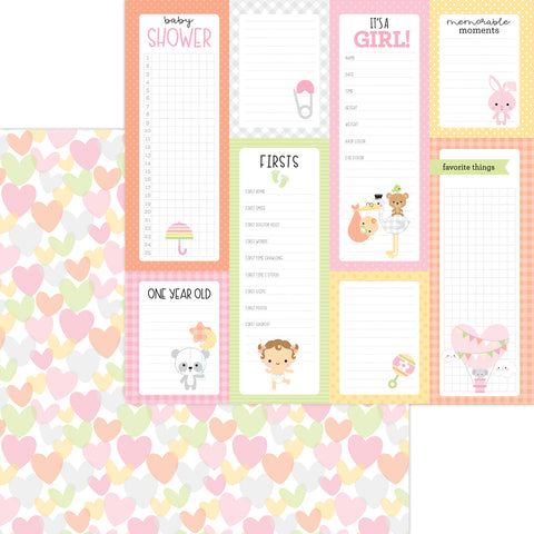 Doodlebug - Bundle of Joy Girl - 12x12 Single Sheet - Showered with Love - 6824
