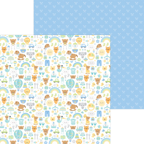 Doodlebug - Special Delivery Boy - 12x12 Single Sheet - Special Delivery - 6828