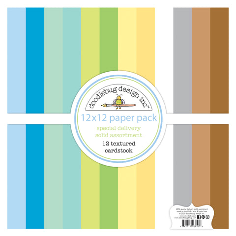 Doodlebug - Special Delivery - Textured Cardstock Assortment Pack / 6856