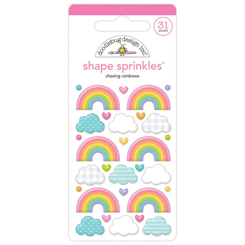 Doodlebug - Fairy Garden Collection - Shape Sprinkles - Chasing Rainbows / 7201