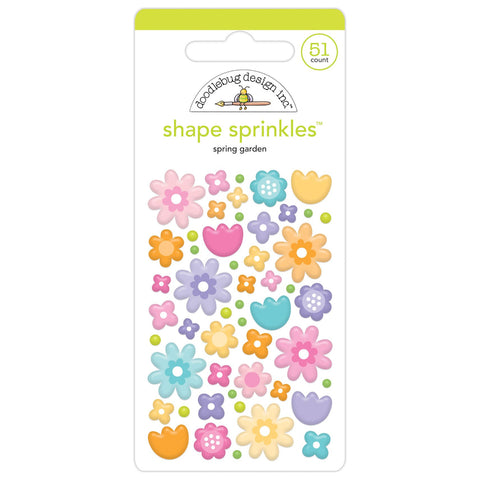 Doodlebug - Fairy Garden Collection - Shape Sprinkles - Spring Garden / 7202