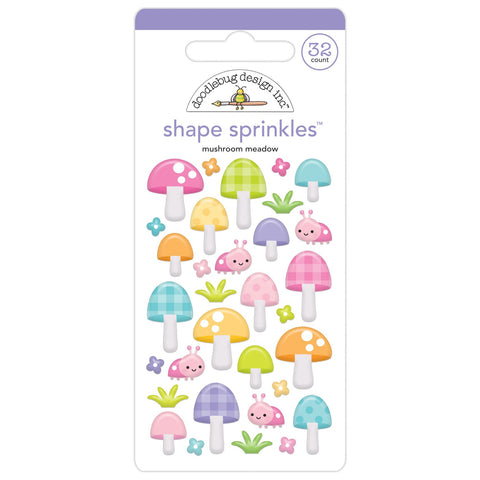 Doodlebug - Fairy Garden Collection - Shape Sprinkles - Mushroom Meadow / 7203
