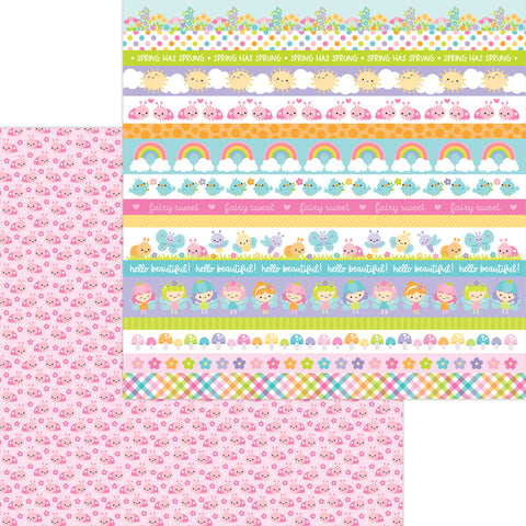 Doodlebug - Fairy Garden Collection - 12x12 Single Sheets - Little Ladies / 7230