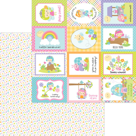 Doodlebug - Fairy Garden Collection - 12x12 Single Sheets - Fairy Dust / 7237