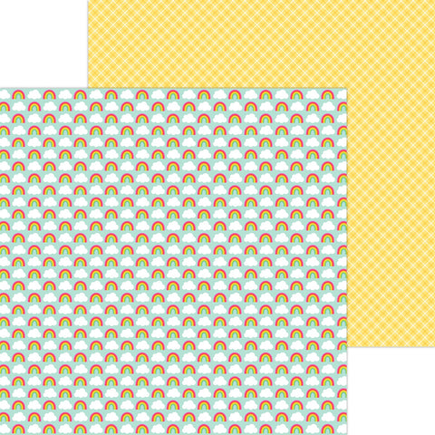 Doodlebug - Lucky Me - 12x12 Single Sheets / Rainbow Skies 9044