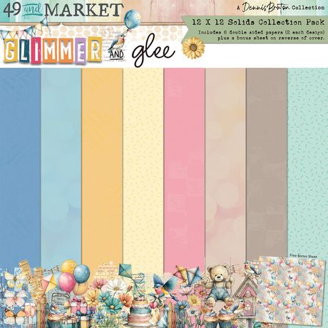 49 & Market - Glimmer and Glee - 12x12 Solids Pack