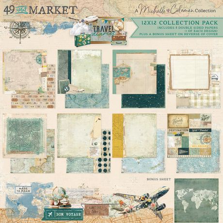 49 & Market - Travel Diaries - 12x12 Paper Pack