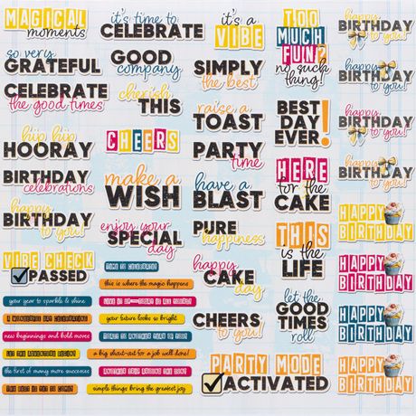 49 & Market - Glimmer and Glee - Chipboard Set