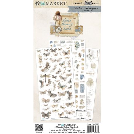 49 & Market - Faded Memory Lane - Blendable Rub On Transfer Set