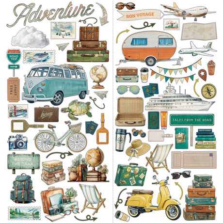 49 & Market - Travel Diaries - Laser Cut Elements