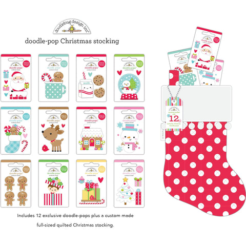 Doodlebug - Gingerbread Kisses Collection - Doodle Pops / Lmited Edition Christmas Stocking - 7594