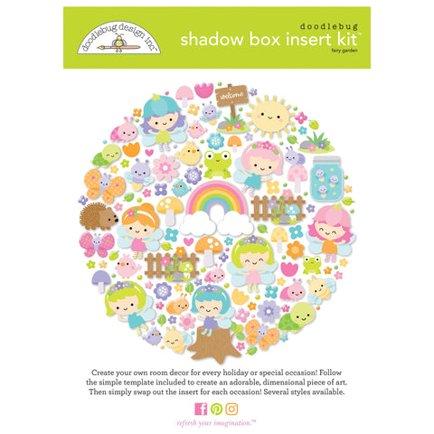 Doodlebug - Fairy Garden Collection - Shadow Box Kit / 7727