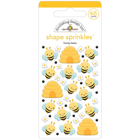 Doodlebug - Farmers Market Collection - Shape Sprinkles - Honey Bees / 7797