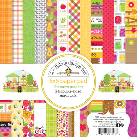 Doodlebug - Farmers Market Collection - 6x6 Paper Pad/ 7820
