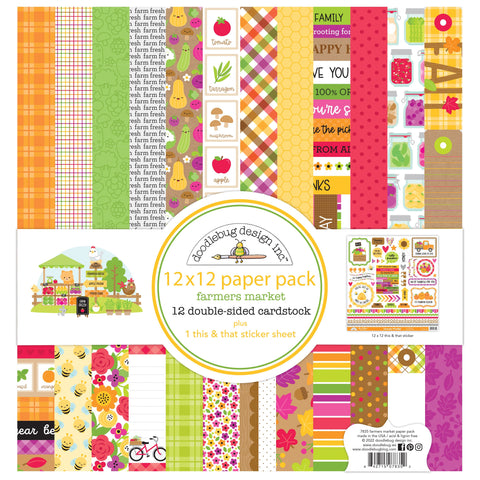 Doodlebug - Farmers Market Collection - 12x12 paper pack / 7835