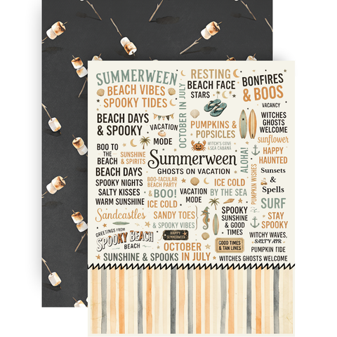 Country Craft Creations - Summerween Ghosts on Vacation - 6x8 / 27 Double-Sided 6x8 Papers SHIPPING AUGUST 1ST