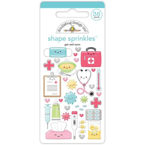Doodlebug - Happy Healing Collection - Shape Sprinkles - Get Well Soon / 8005