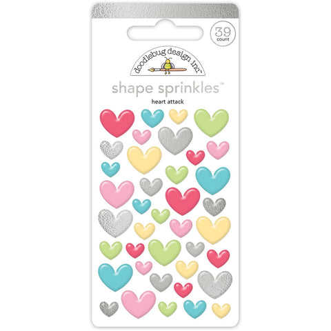 Doodlebug - Happy Healing Collection - Shape Sprinkles - Heart Attack / 8008