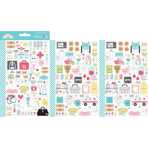 Doodlebug - Happy Healing Collection - Mini Icons Stickers / 8018