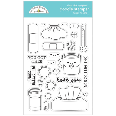 Doodlebug - Happy Healing Collection - Doodle Stamps - Happy Healing / 8028
