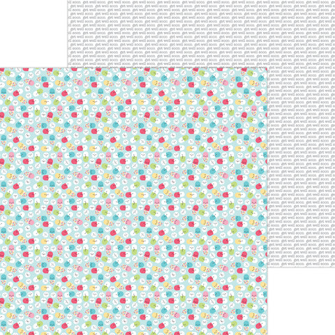 Doodlebug - Happy Healing Collection - 12x12 Single Sheets - Pilling Better / 8038