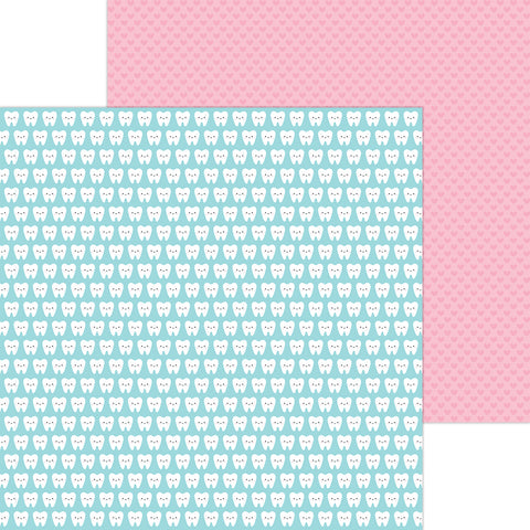 Doodlebug - Happy Healing Collection - 12x12 Single Sheets - Pearly Whites / 8047