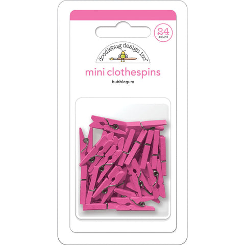Doodlebug - Mini Clothespins - Bubblegum - 8133