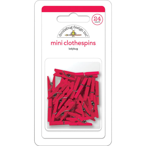 Doodlebug - Mini Clothespins - Ladybug - 8134