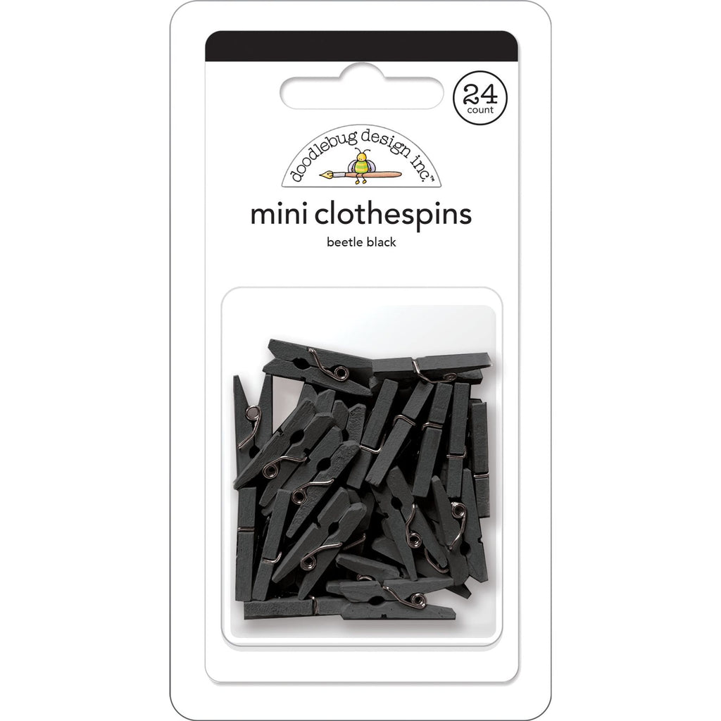Doodlebug - Mini Clothespins - Beetle Black - 8145 (Preorder - Arriving September 1, 2023)