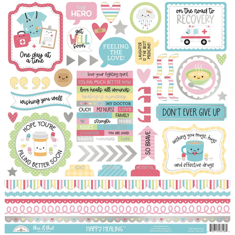 Doodlebug - Happy Healing Collection - This & That Stickers / 8148