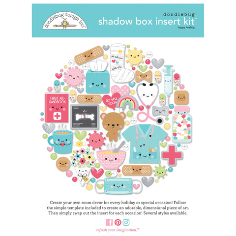 Doodlebug - Happy Healing Collection - Shadow Box Kit / 8153