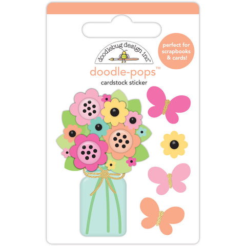 Doodlebug - Hello Again Collection - Doodle-Pops - Butterfly Bouquet / 8167