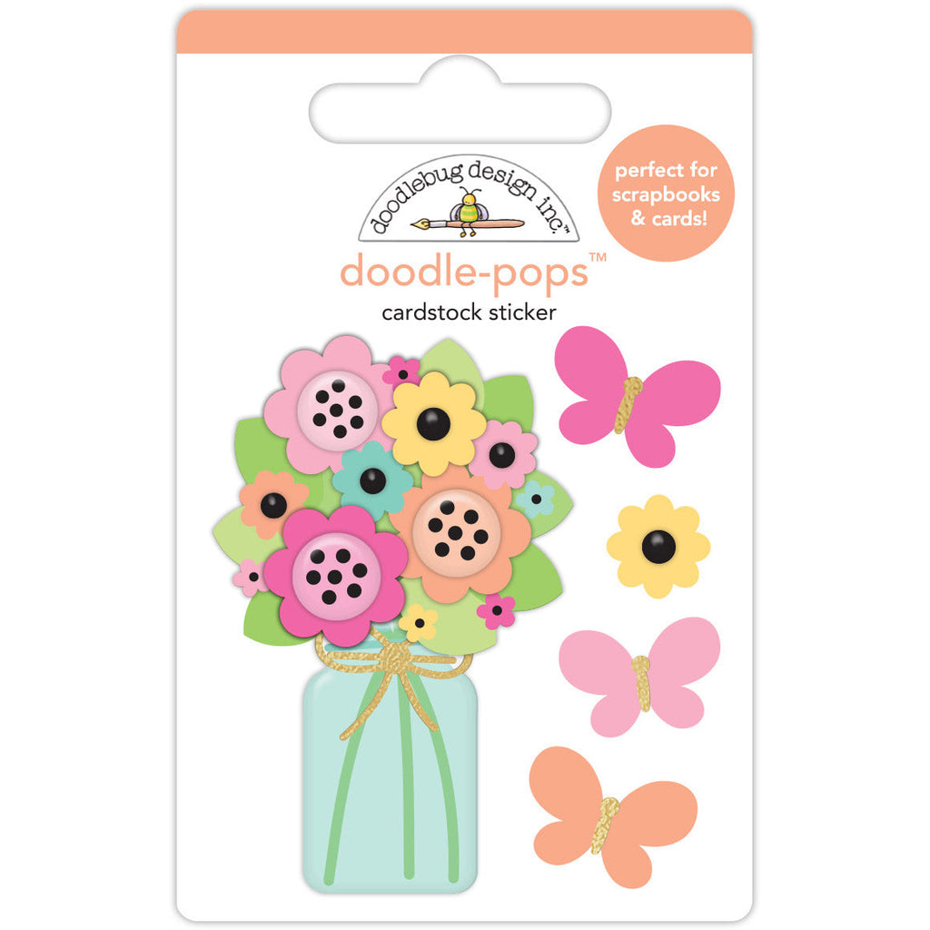 Doodlebug - Hello Again Collection - Doodle-Pops - Butterfly Bouquet / 8167