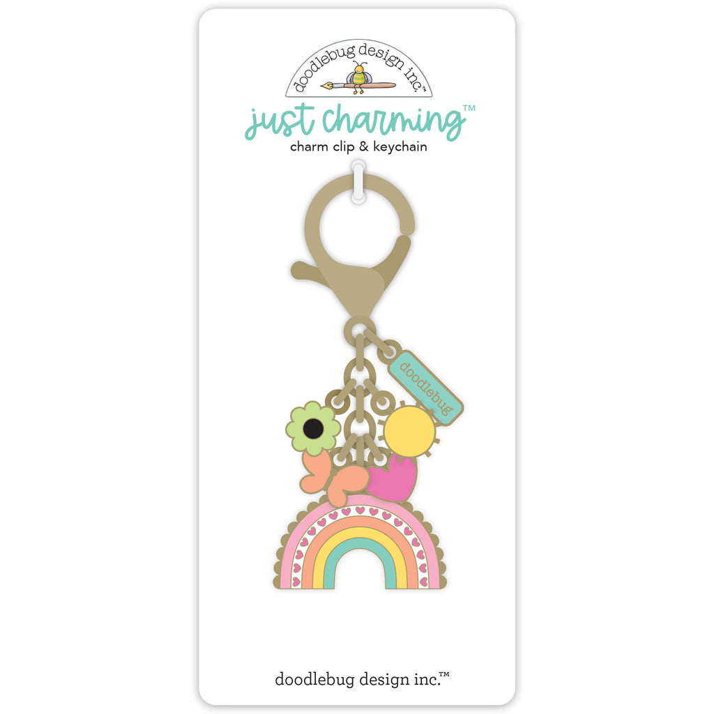 Doodlebug - Hello Again Collection - Just Charming Clip & Keychain - Hello Again  / 8178