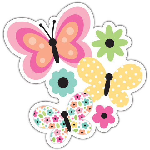 Doodlebug - Hello Again Collection - Sticker Doodle - Flutterby / 8179